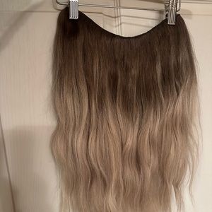 Halo hair extensions-custom color. Level 7-8